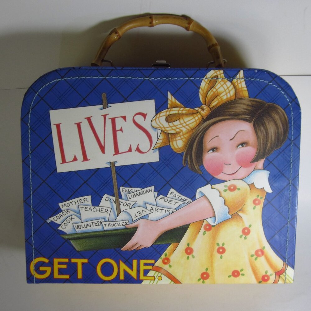 Pooch Sweetheart Mary Engelbreit "Lives Get One" Mini Suitcase Storage Box